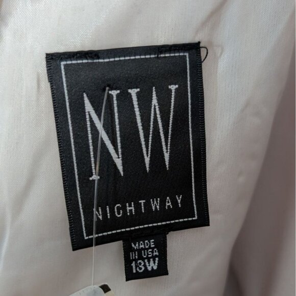 Nightway Formal Dress NWT Womens 18W NYE Prom HOCO Metallic Pockets Full Maxi - Picture 5 of 11